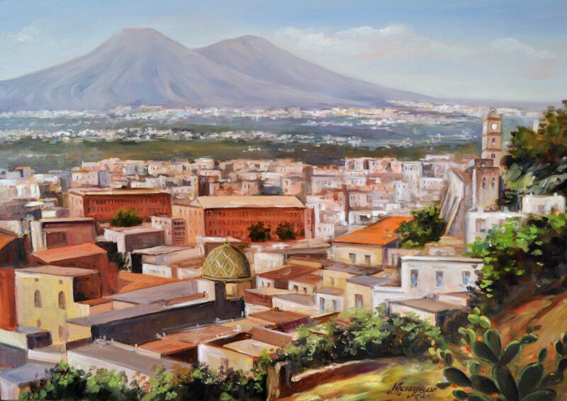 Panorama Sarno con Vesuvio